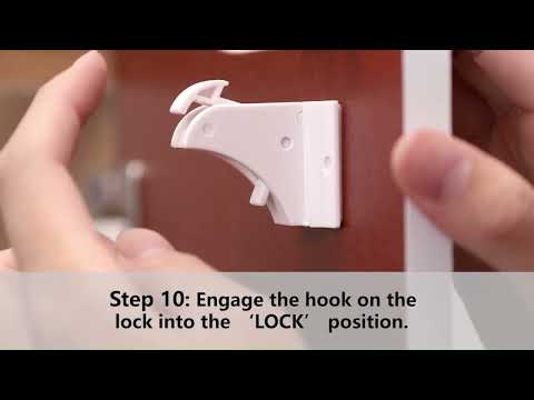 Siso Magnet-Kindersicherung für Möbeltüren und Schubladen selbstklebend - 4 Schlösser & 1 Schlüssel