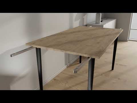 Siso bordförlängning SWING i rostfritt stål, max. belastning 60 kg