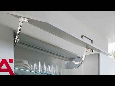 Häfele Hochschwenkbeschlag FREE SWING für Korpushöhe 370-500 mm, 1,8 - 4,0 kg - S1sw - Anthrazit