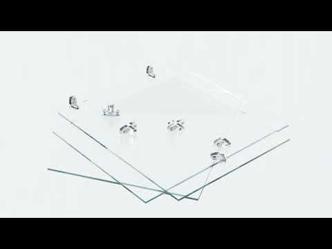 Siso Glasverbinder PASSION aus Metall, 2-fach 90° Chrom poliert