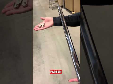 Gedotec Schrankrohr ECO aus Stahl verchromt oval 30 x 15 mm, 600 mm